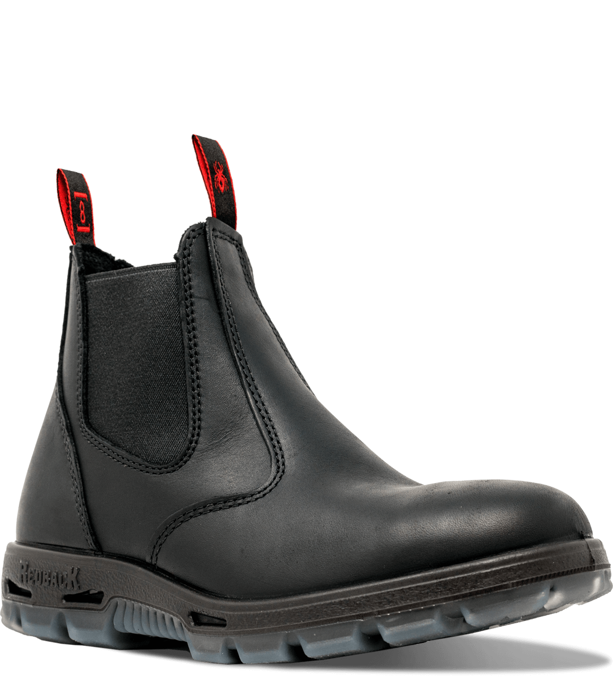 Redback Easy Escape USBBK Elastic Sided Steel Toe Leather Safety Boots Black Ship From Australia