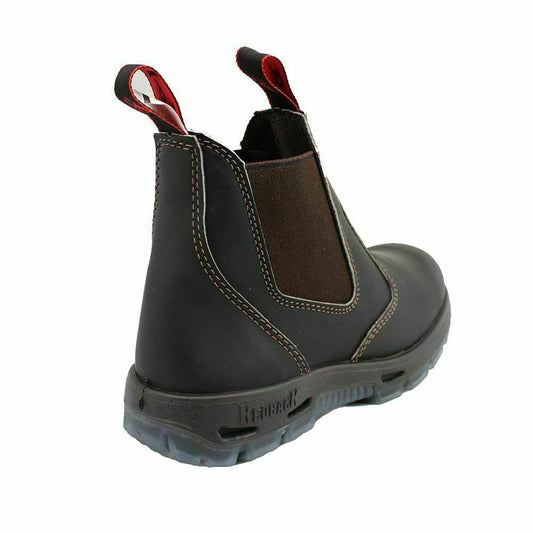 Redback Bobcat/Bonsall Dark Brown Oil Kip USBOK Elastic Sided Steel Toe Leather Safety Boots Ship From Australia