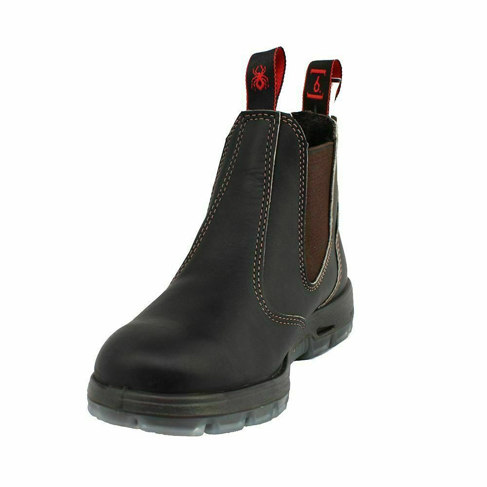 Redback Bobcat/Bonsall Dark Brown Oil Kip USBOK Elastic Sided Steel Toe Leather Safety Boots Ship From US