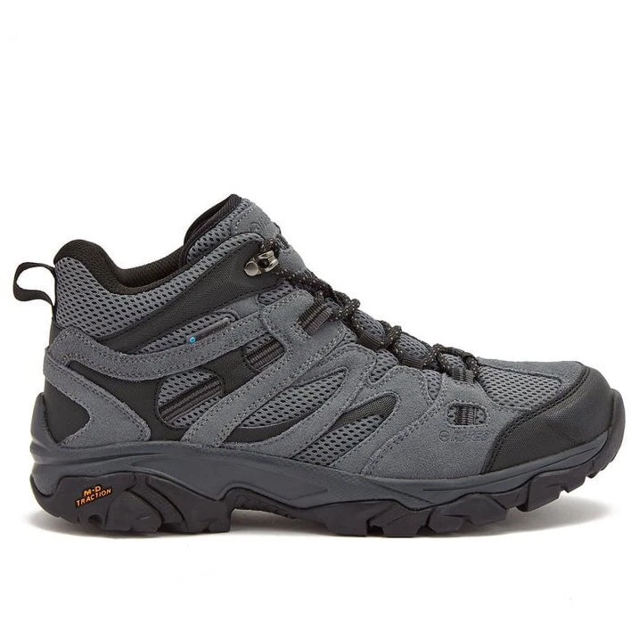 Hi-Tec Men's Ravus Mid Waterproof Lightweight Hiking Boots 80007M-T Black/Grey/Taupe