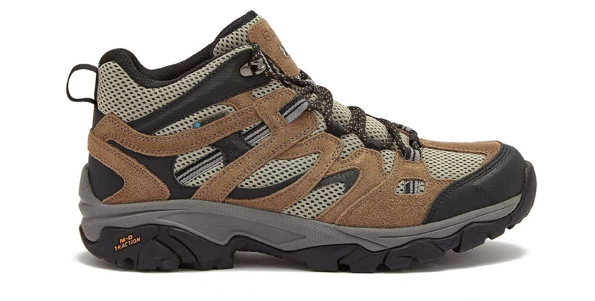 Hi-Tec Men's Ravus Mid Waterproof Lightweight Hiking Boots 80007M-T Black/Grey/Taupe