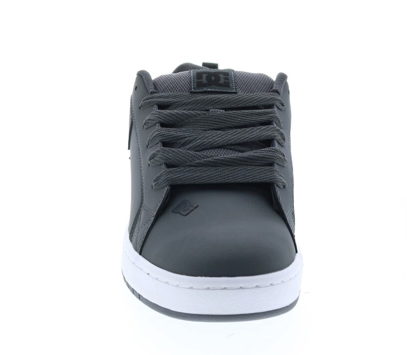 DC Court Graffik 300529 Mens Gray Leather Skate Sneakers Shoes GBW