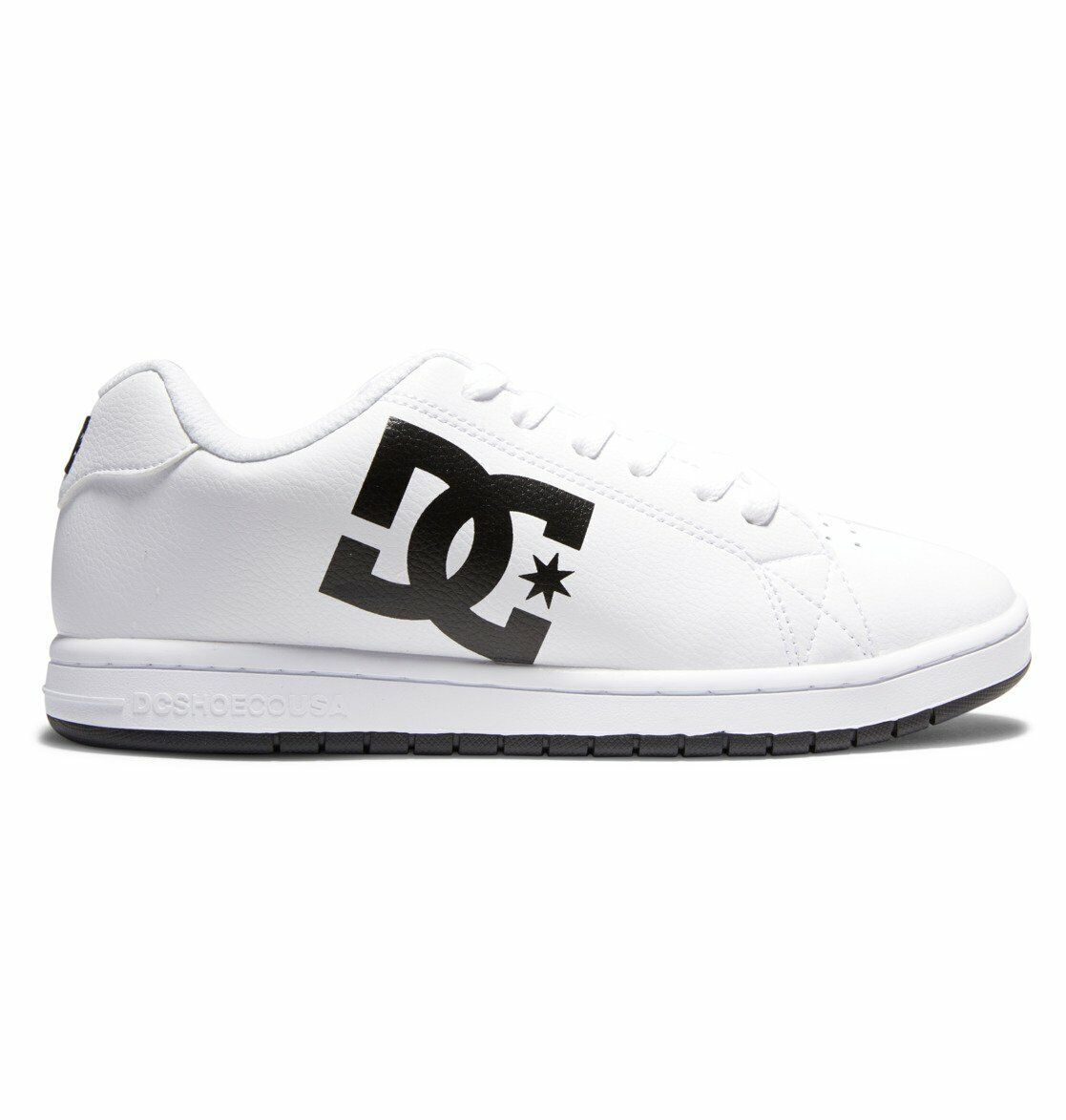 DC Men's Gaveler  White Leather Skateboarding Shoes Low