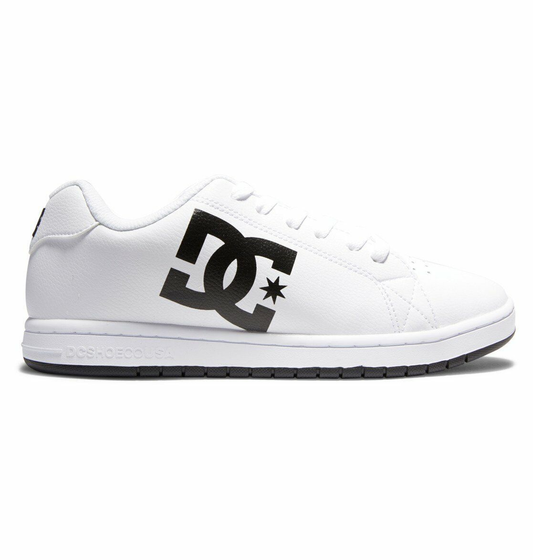 DC Men's Gaveler  White Leather Skateboarding Shoes Low