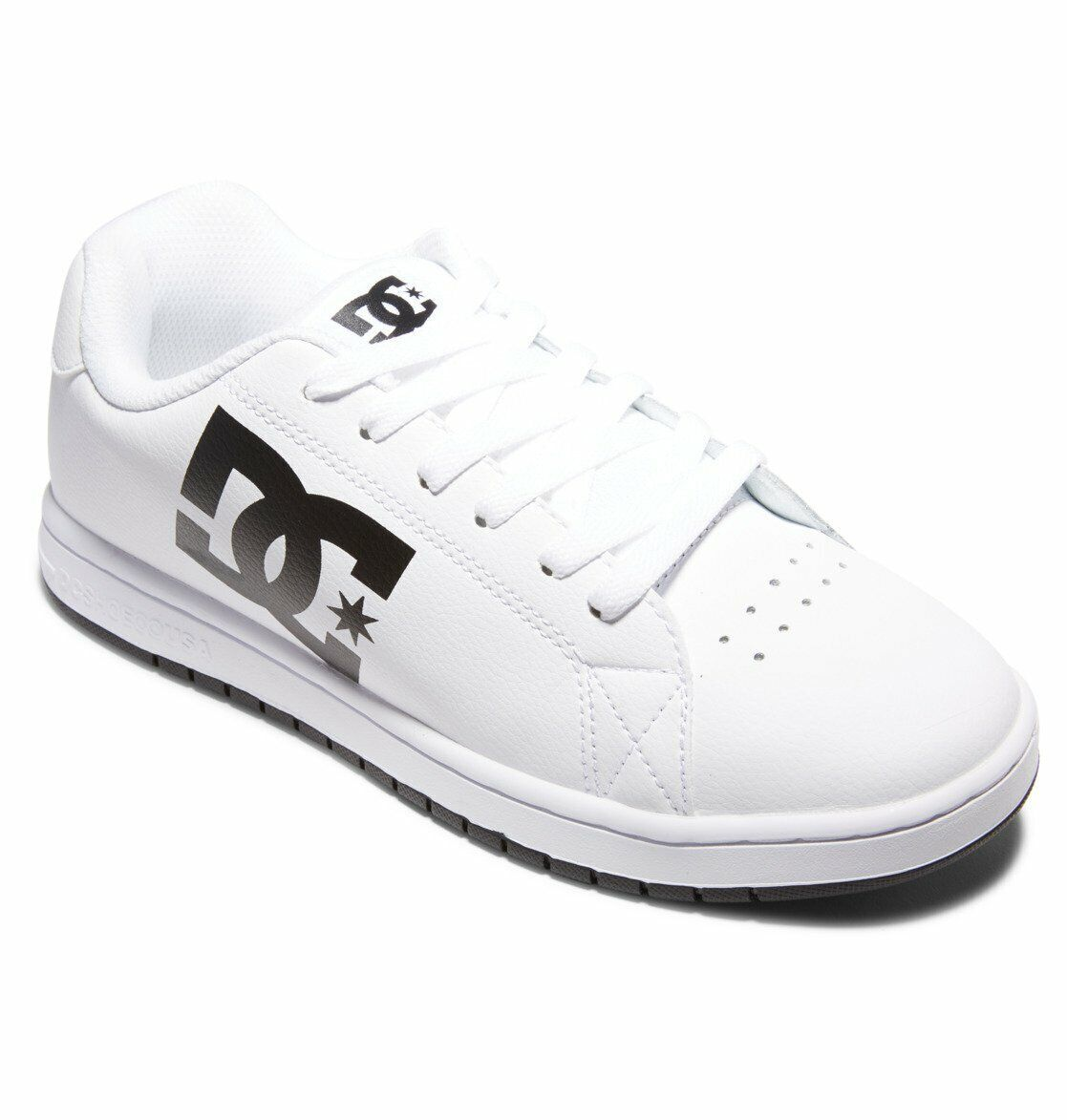 DC Men's Gaveler  White Leather Skateboarding Shoes Low