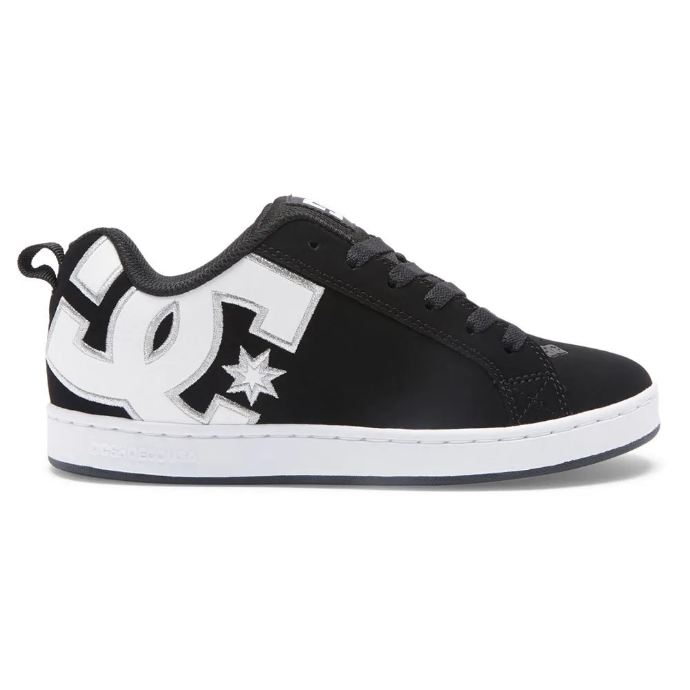DC Shoes Men's Court Graffik Skateboarding Sneaker Low Black/White 100539