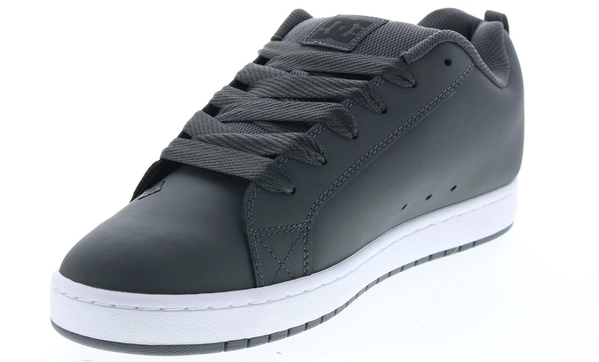 DC Court Graffik 300529 Mens Gray Leather Skate Sneakers Shoes GBW