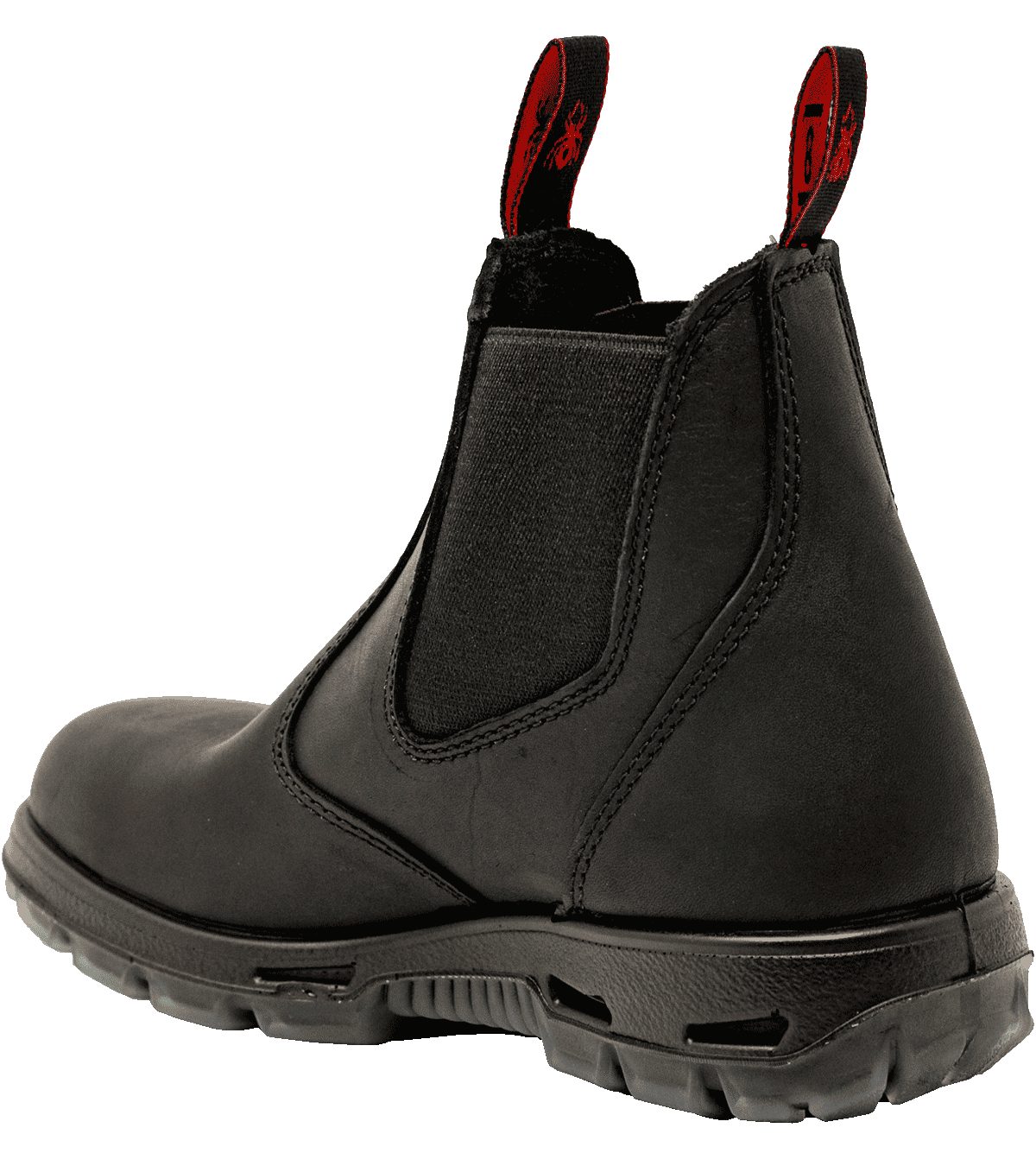 Redback Easy Escape USBBK Elastic Sided Steel Toe Leather Safety Boots Black