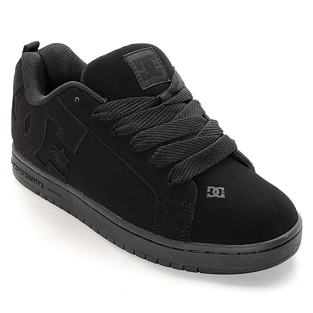 DC Shoes Men's Court Graffik Skateboarding Sneaker Black 3BK
